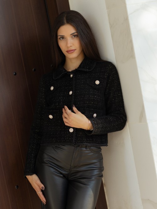 Σακάκι πλεκτό τύπου channel