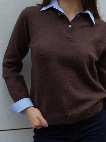 Πουλόβερ με υφασμάτινες λεπτομέρειες