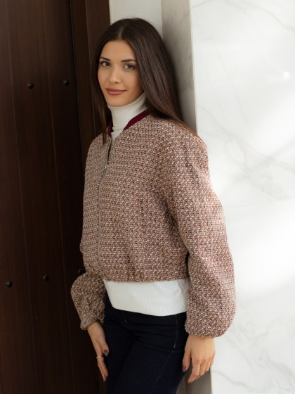 Bomber τζάκετ τουίντ