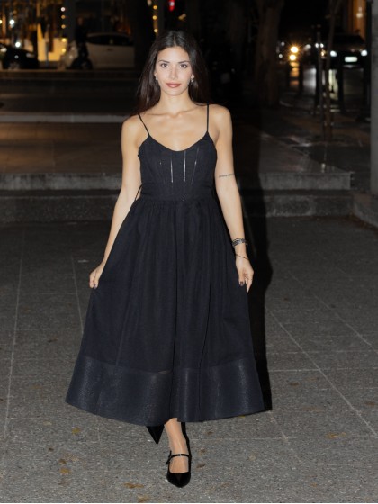 Φόρεμα τιράντες μίντι