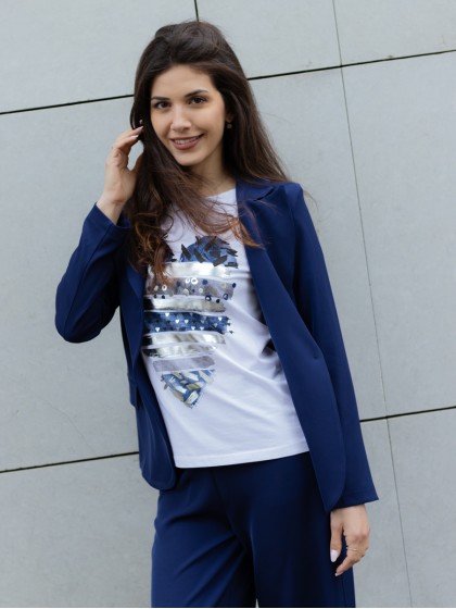 Σακάκι κρεπ με βάτες