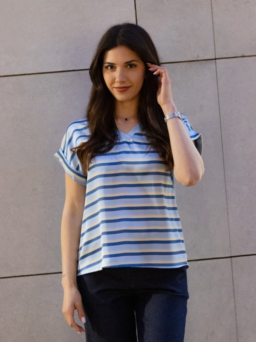 Μπλούζα ριγέ σατέν