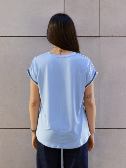 Μπλούζα ριγέ σατέν