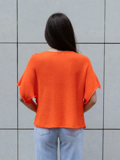 Πλεκτό κοντό μανίκι