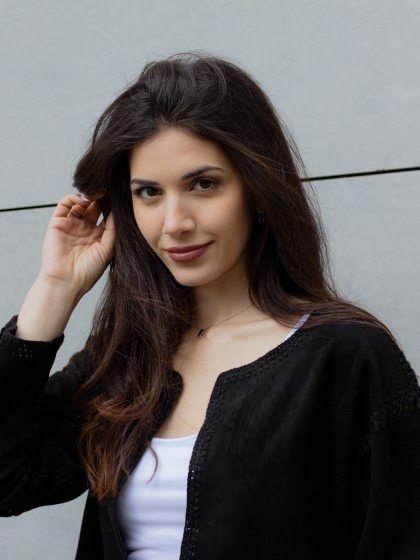 Σακάκι τύπου σουέτ μακρύ