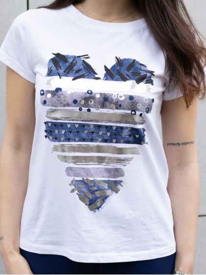 Μπλούζα με στάμπα καρδιά