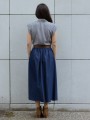 Φούστα τζιν μακρυά με ζώνη