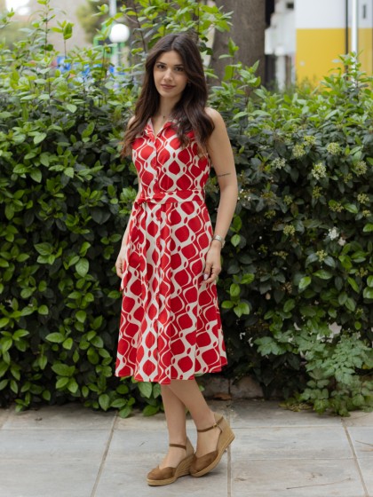 Φόρεμα σεμιζιέ χωρίς μανίκια