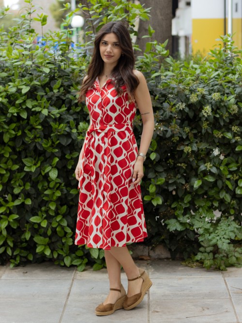 Φόρεμα σεμιζιέ χωρίς μανίκια