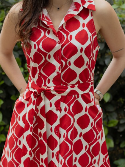 Φόρεμα σεμιζιέ χωρίς μανίκια