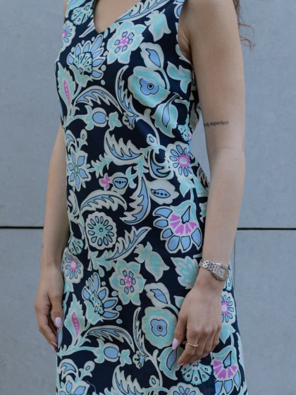 Φόρεμα εμπριμέ κοντό